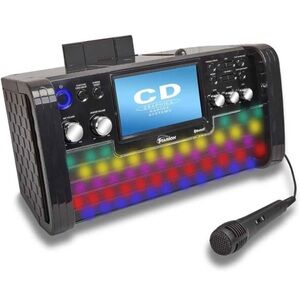Starion karaoke with LED Display - Black and Multicolor